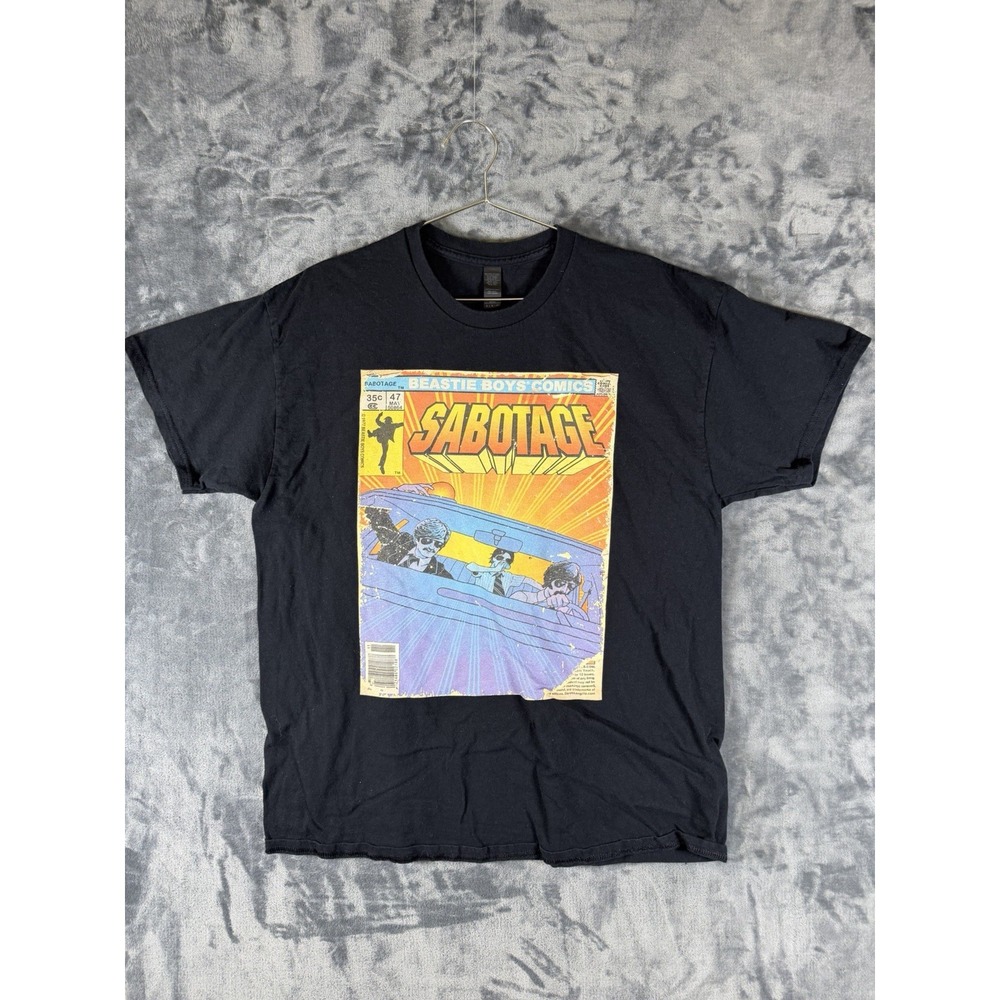 Beastie Boys Comic Sabotage Graphic Tee Black Size XL Derek Langille Art